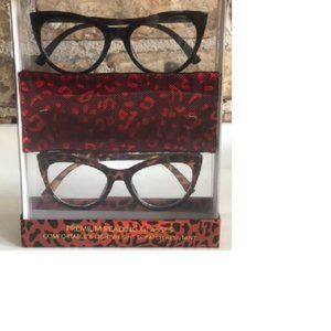 Betsey Johnson Readers Reading Glasses and Case